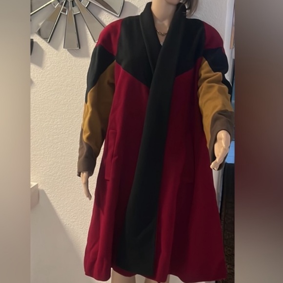 Ladies winter Wool long jacket/Coat size 6 - Picture 3 of 17